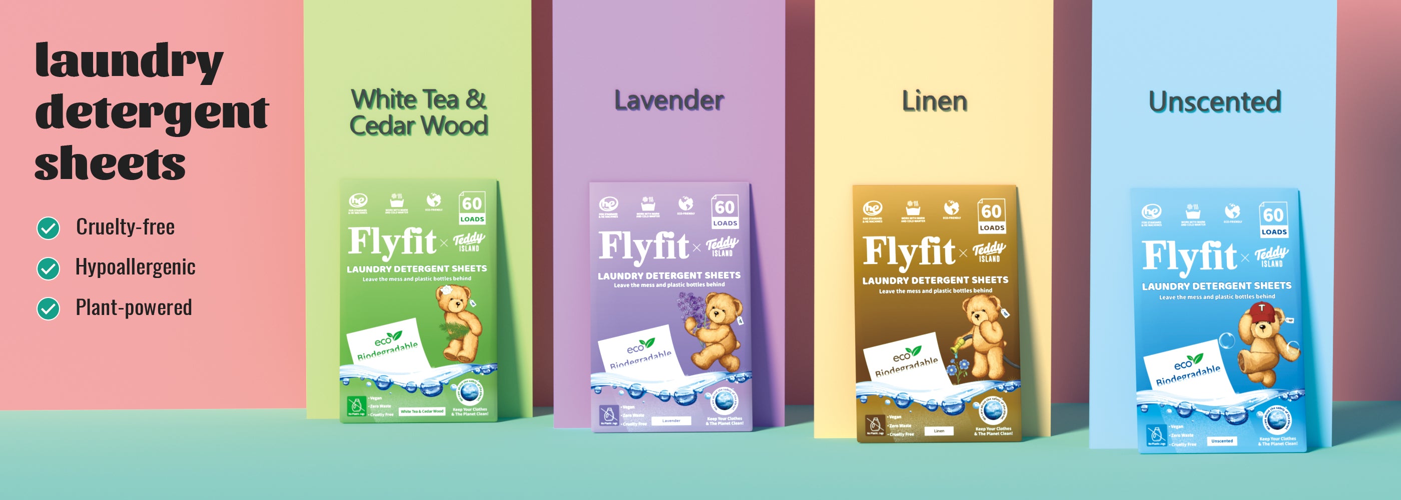 Flyfit Total dissolution Laundry detergent sheets