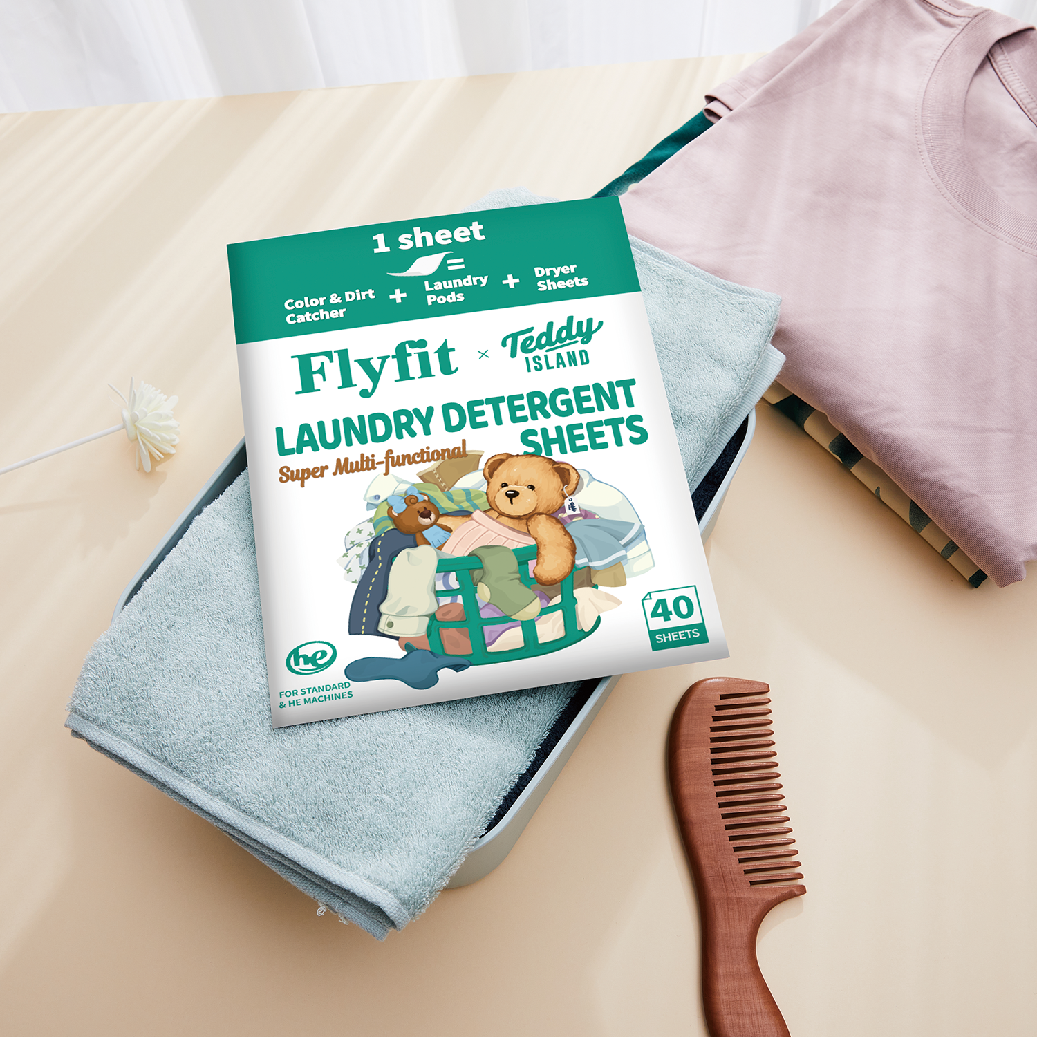 Flyfit 3 in 1 Laundry detergent sheets